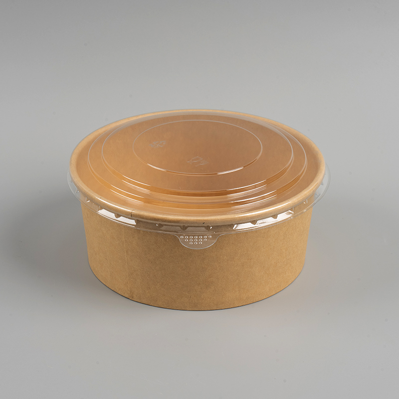 Lid াকনা দিয়ে কম্পোস্টেবল সালাদ বাটি